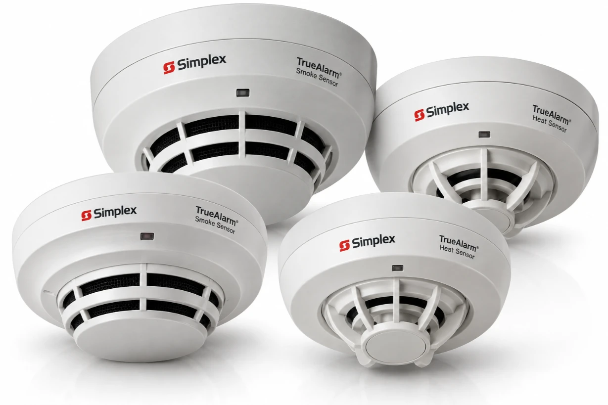 كواشف دخان وحرارة تناظرية TrueAlarm من Simplex
