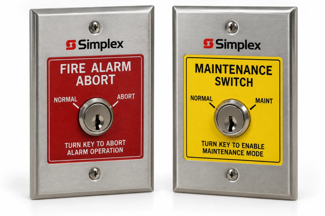 مفاتيح إيقاف وصيانة أنظمة الإطفاء Simplex